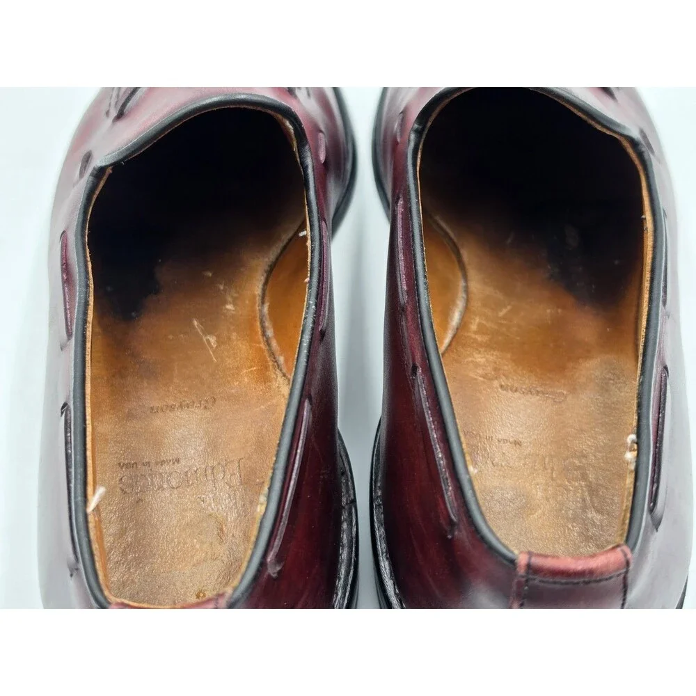 Allen Edmonds Grayson Burgundy Brown Tassel Loafer Dress Shoes Mens Size 9 D